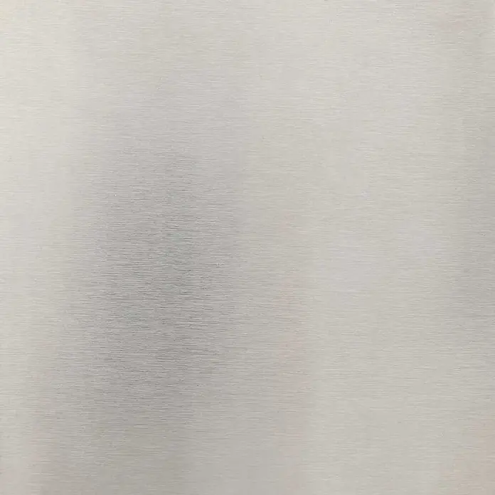 Furnicato Gartenbank Douglasienholz lackiert - B x T x H: 40 x 60 x 43 cm, Edelstahl - Gebürstete silbergraue Metalloberfläche mit horizontaler Maserung.