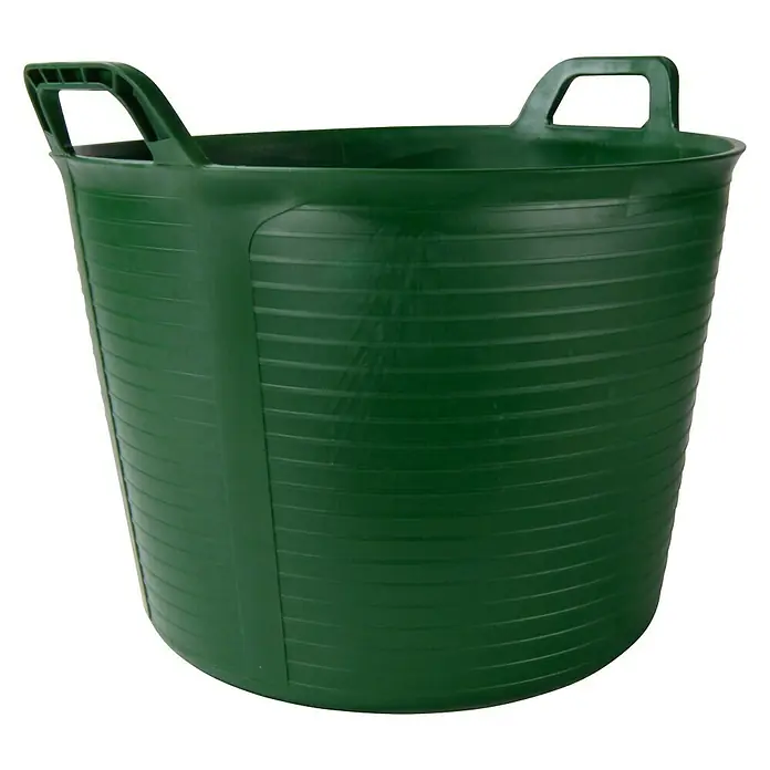 Cubo de obra Flextub - Verde, Capacidad volumétrica: 40 l - Cubo flexible verde con asas, perfecto para jardinería y más. Duradero y versátil para diversas tareas.