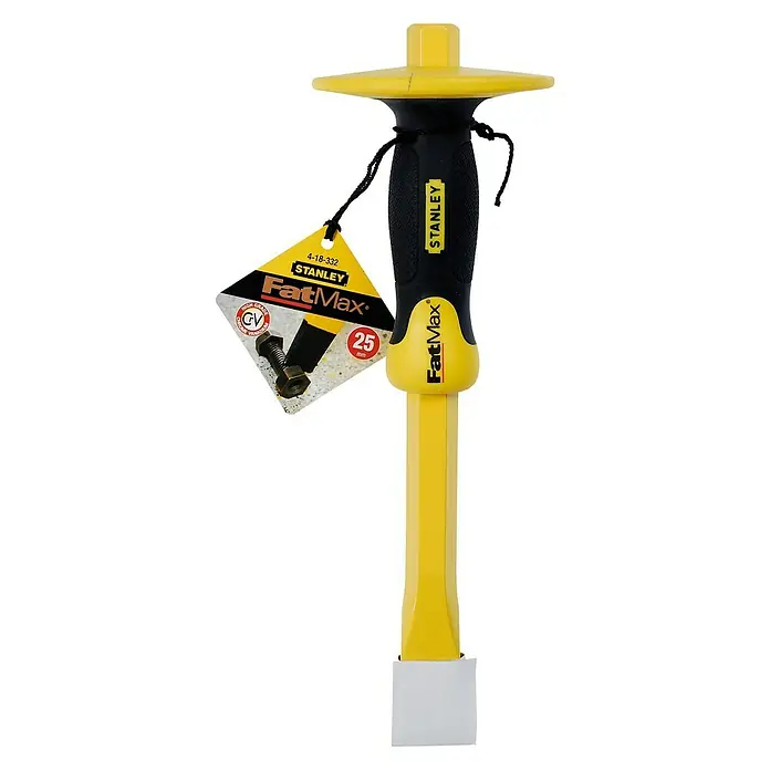 Stanley FatMax Cincel plano - An x L: 25 x 300 mm, Acero - Cincel Stanley FatMax con mango amarillo y negro, con una hoja. Ideal para trabajos precisos.