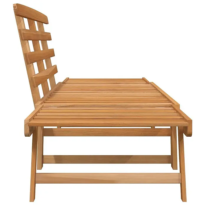 Furnicato Gartenbank Akazien-Massivholz geölt - B x T x H: 190 x 68 x 74 cm, Braun - Lattenliege aus Holz für den Garten mit verstellbarer Rückenlehne.