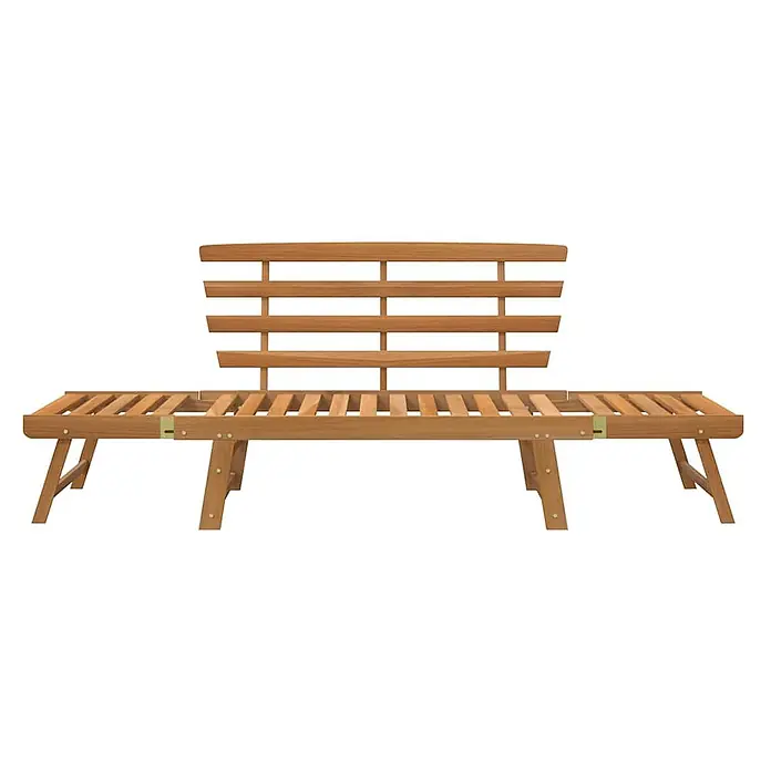Furnicato Gartenbank Akazien-Massivholz geölt - B x T x H: 190 x 68 x 74 cm, Braun - Braune Gartenbank aus Holz mit Lattenrückenlehne und ausziehbaren Seiten.
