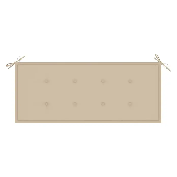Furnicato Gartenbank - Beige - Beige rechteckige Bankauflage mit acht Tuftungen und Eckbändern.