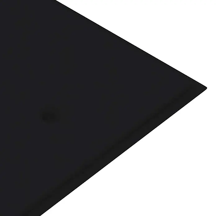 Furnicato Gartenbank Eukalyptusholz geölt - B x T x H: 150 x 60 x 89 cm, Schwarz - Glatte schwarze Platte mit einer schwachen kreisförmigen Markierung.
