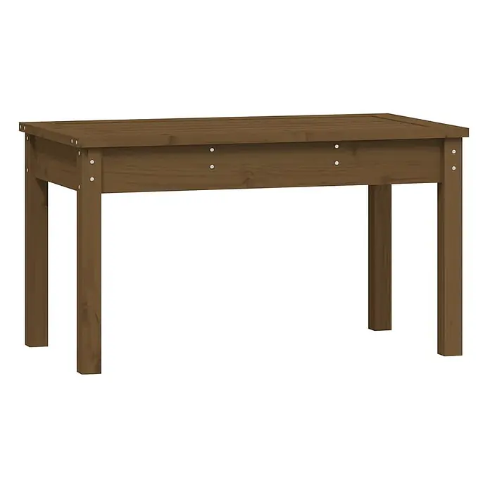 Furnicato Gartenbank Kiefer-Massivholz Honigbraun - B x T x H: 80 x 44 x 45 cm, Honigbraune Kiefer - Rechteckiges braunes Hochbeet aus Holz zum Pflanzen.