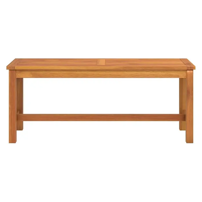 Furnicato Gartenbank Akazien-Massivholz geölt - B x T x H: 35 x 110 x 45 cm, Braun - Rechteckige Holzbank.