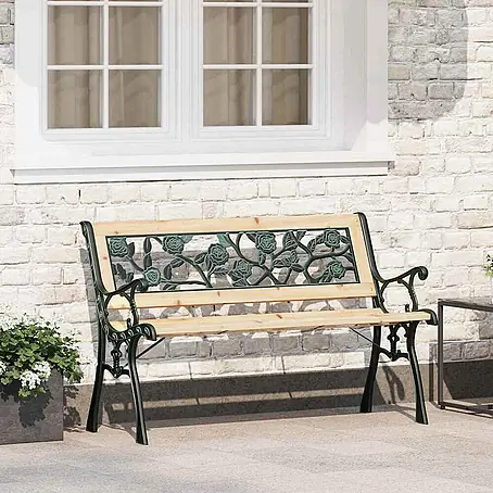 Furnicato  Gartenbank Holz Anthrazit