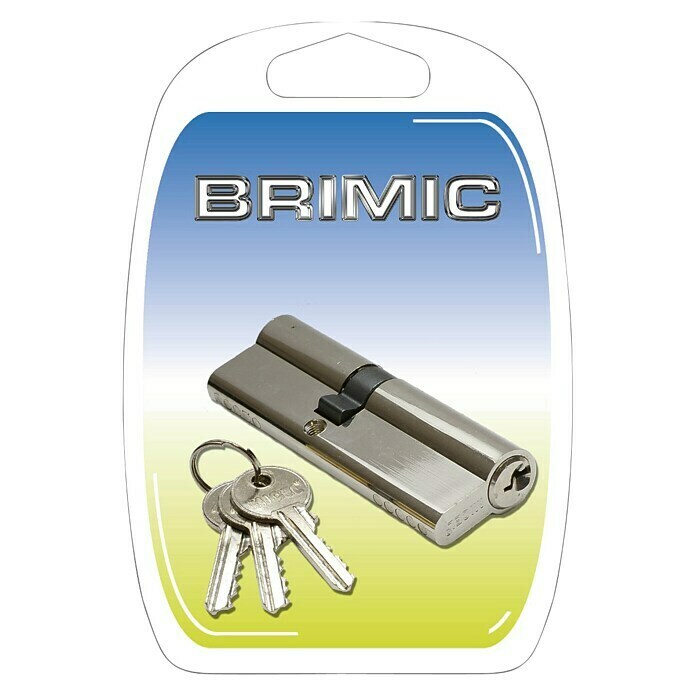 Micel Brimic Cilindro L15 simétrico 2 unidades (30/30 mm, 6 llaves, Níquel)