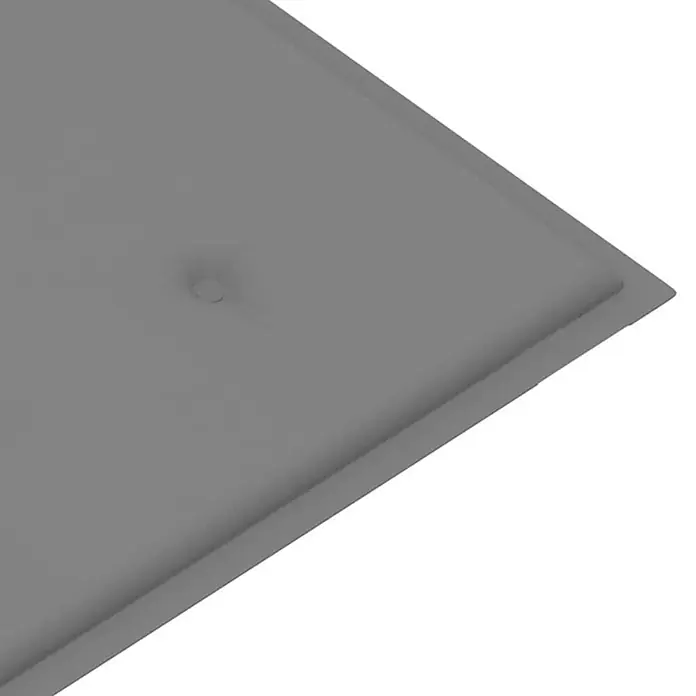 Furnicato Gartenbank Bambus - B x T x H: 38 x 118 x 45 cm, Grau - Graues, rechteckiges Paneel mit einer zentralen Knopfheftung.