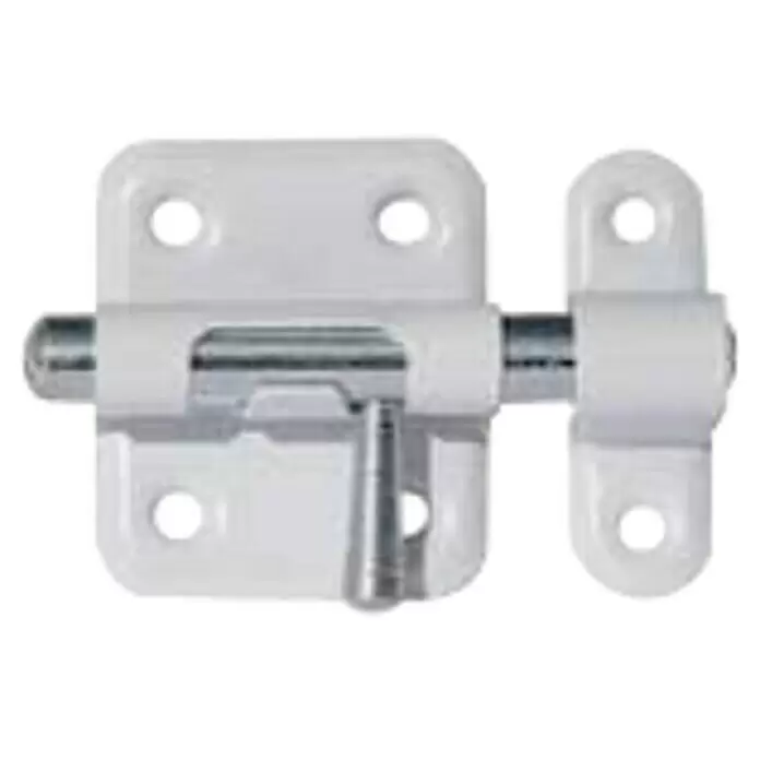 Abus Pestillo deslizante SRR35 - Puerta interior, Blanco - Pestillo de cerrojo deslizante de metal pintado blanco, un cierre robusto para puertas.