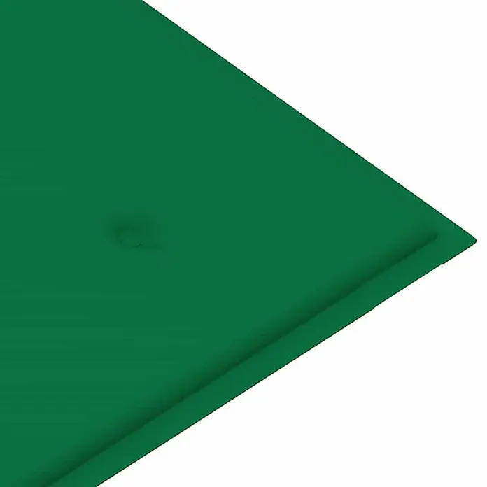 Furnicato Gartenbank Eukalyptusholz geölt - B x T x H: 120 x 60 x 89 cm, Grün - Grünes Polsterkissen mit zentralem Knopfdetail.