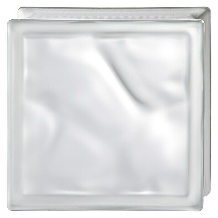 Bloque de vidrio Ondulado  (Claro, 19 x 19 x 8 cm, Tipo de acabado: Satinado)