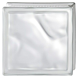 Bloque de vidrio Ondulado (Claro, 19 x 19 x 8 cm, Tipo de acabado: Satinado)
