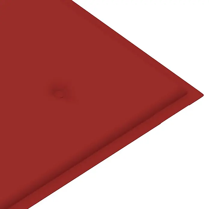 Furnicato Gartenbank Teakholz lackiert - B x T x H: 112 x 55 x 94 cm, Rot - Rote quadratische Duschwanne mit zentralem Ablauf.