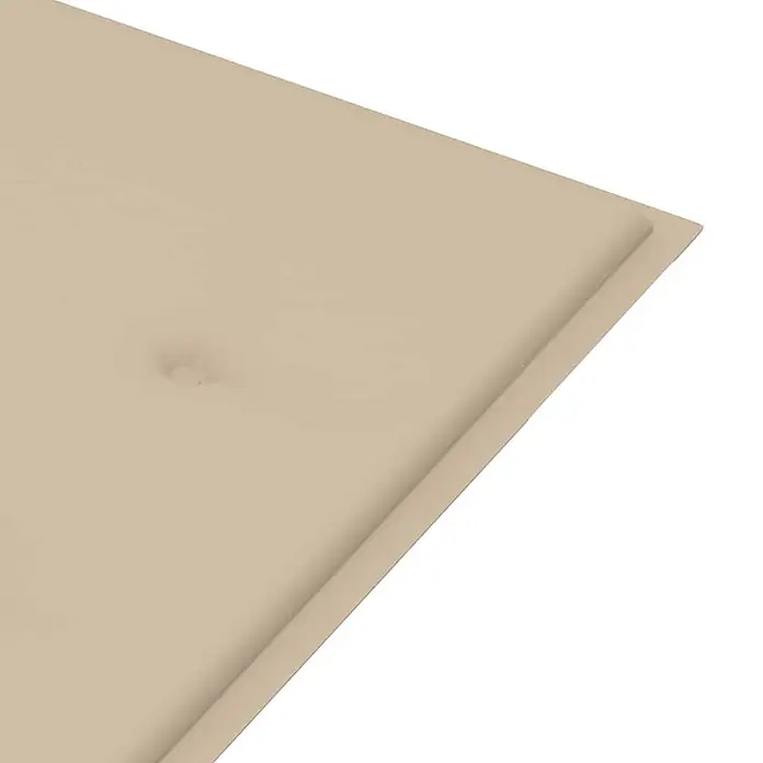 Furnicato Gartenbank - Beige - Beiges rechteckiges Kissen mit sichtbarer Knopfheftung.