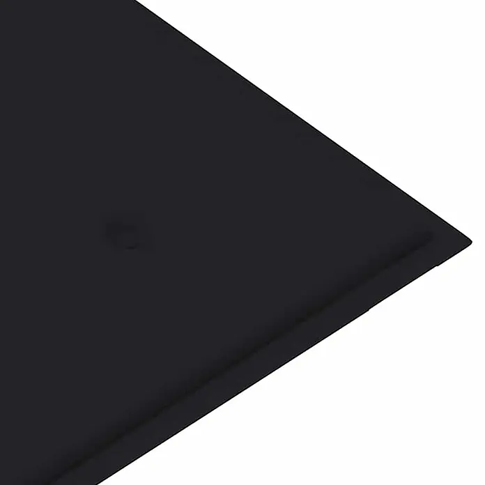 Furnicato Gartenbank Teakholz lackiert - B x T x H: 112 x 55 x 94 cm, Schwarz - Schwarze rechteckige Duschwanne mit integriertem Ablauf.