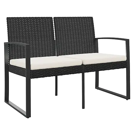 Furnicato  Gartenbank PP-Rattan Anthrazit