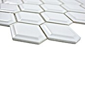 Mosaikfliese Diamant CG MD 1WG (25,2 x 26,5 cm, Weiß, Glänzend)