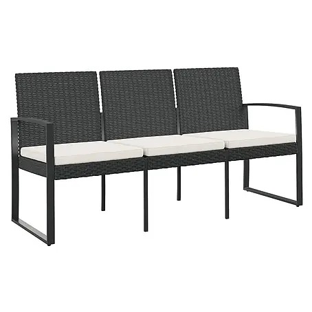 Furnicato  Gartenbank PP-Rattan Anthrazit