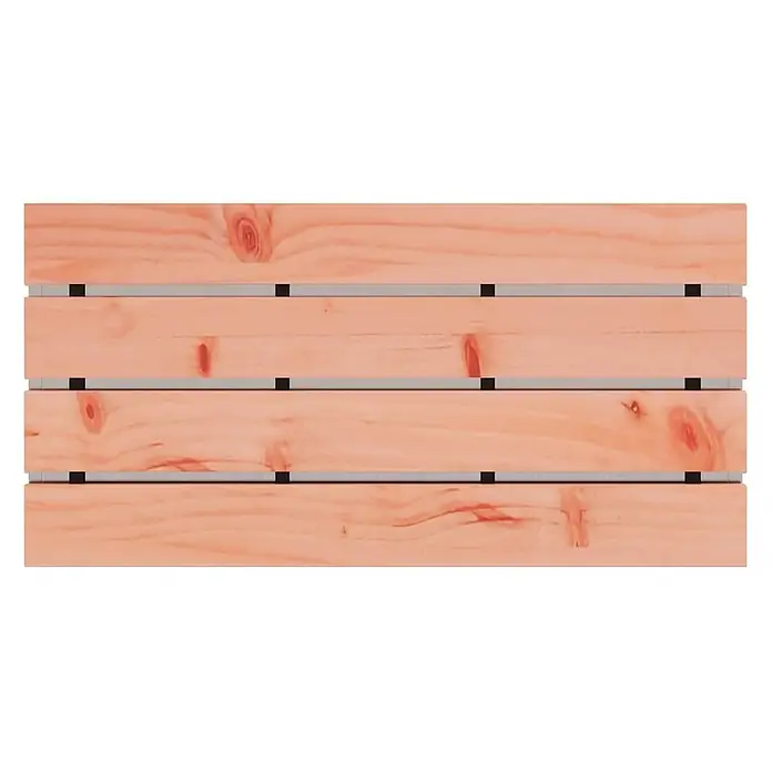 Furnicato Gartenbank - B x T x H: 40 x 40 x 43 cm, Edelstahl - Lattenrost aus Holz mit grauen Metallelementen und schwarzen Verbindungsteilen.