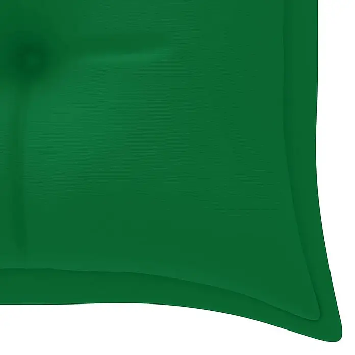 Furnicato Gartenbank Eukalyptusholz geölt - B x T x H: 150 x 60 x 89 cm, Grün - Grünes gestepptes Kissen.