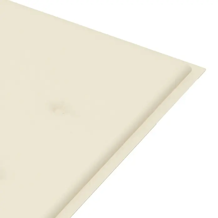 Furnicato Gartenbank Akazienholz geölt - B x T x H: 58 x 120 x 90 cm, Creme - Beiges, gestepptes Kissen oder Matratze.