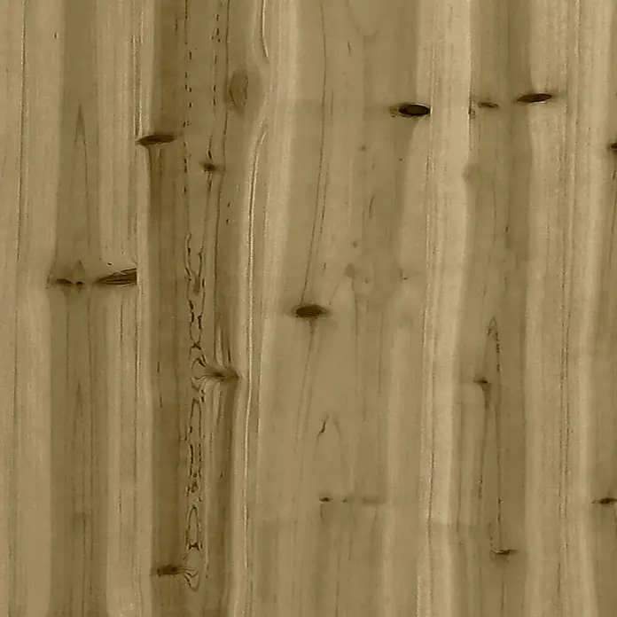 Furnicato Gartenbank Kiefernholz imprägniert - B x T x H: 183 x 41 x 60,5 cm, Dunkelbraun - Helle, natürliche Holztextur mit vertikaler Maserung und dunklen Ästen.