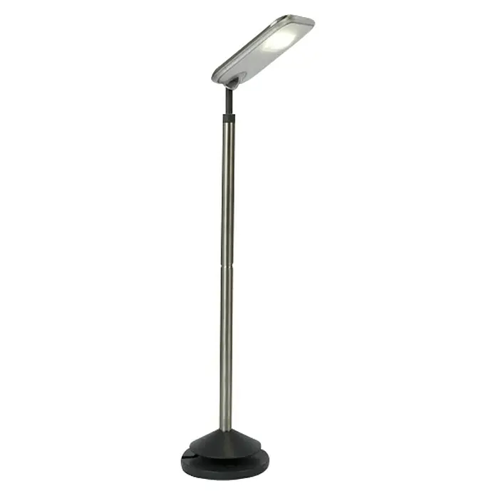 Lutec Baliza exterior LED 2 + panel solar Sun Connec - Altura: 58 cm, Gris - Lámpara de pie plateada con un diseño elegante, ideal para espacios modernos y oficinas.
