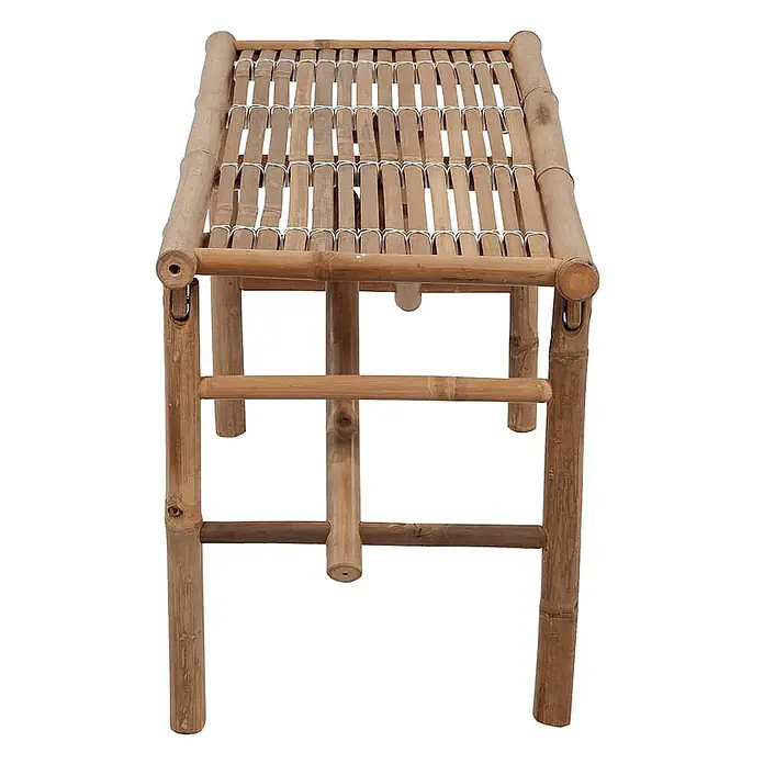Furnicato Gartenbank - Beige - Naturbelassene Bambusbank mit Lattenrost und stabilem Gestell.