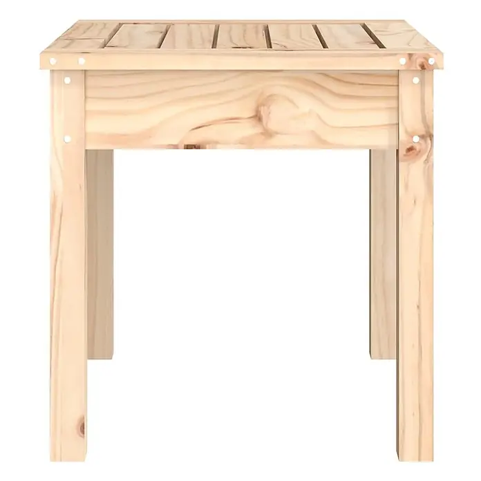 Furnicato Gartenbank Kiefer-Massivholz - B x T x H: 50 x 44 x 45 cm, Natürliche Kiefer - Helles Holztischchen mit Lattenplatte und vier robusten Beinen.