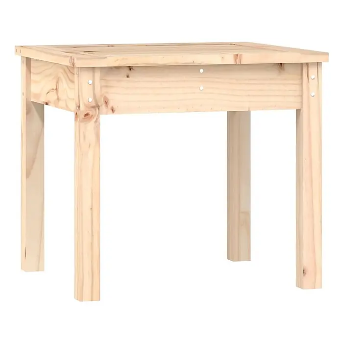 Furnicato Gartenbank Kiefer-Massivholz - B x T x H: 50 x 44 x 45 cm, Natürliche Kiefer - Quadratischer Tisch aus hellem, unbehandeltem Kiefernholz.
