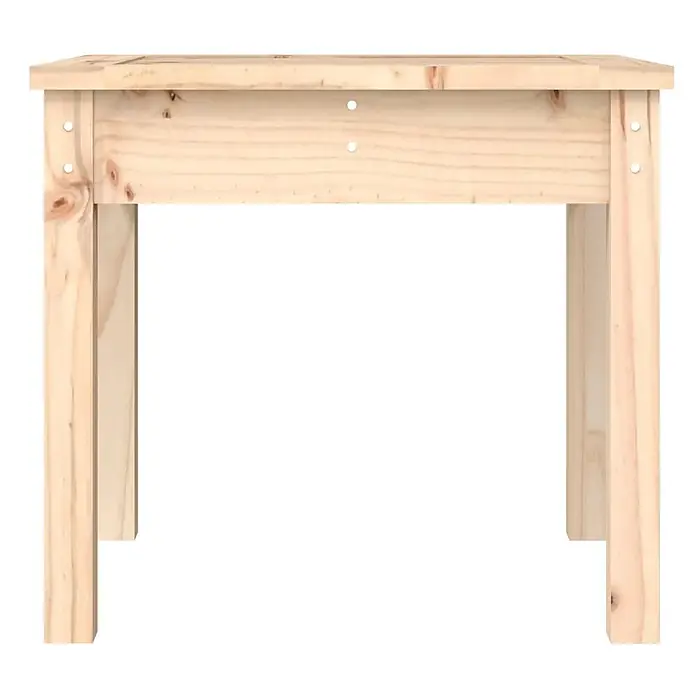 Furnicato Gartenbank Kiefer-Massivholz - B x T x H: 50 x 44 x 45 cm, Natürliche Kiefer - Rechteckiger Tisch aus hellem Naturkiefernholz.