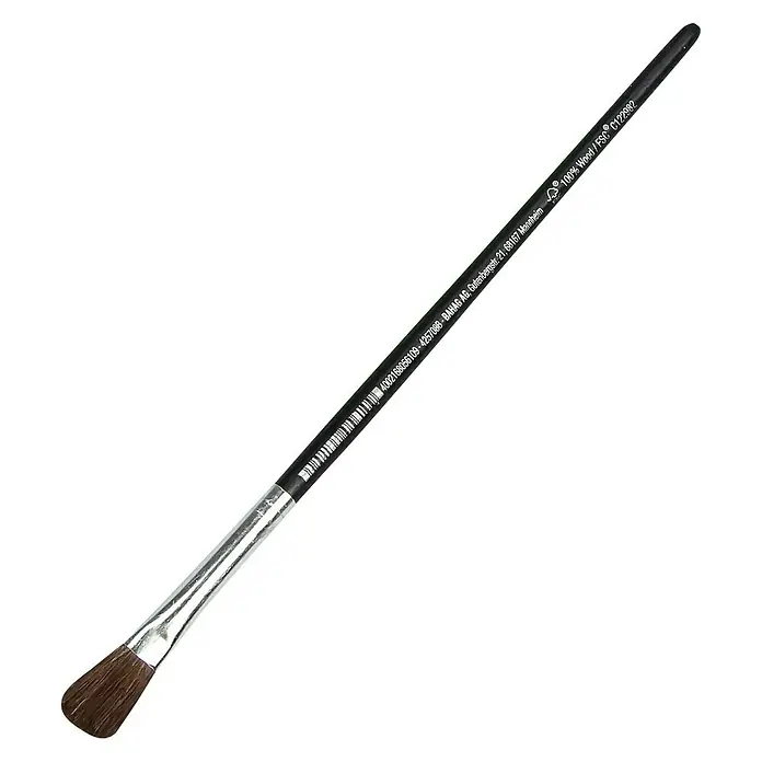 swingcolor Komfort Ausbesserungs-Pinsel - Größe Pinsel: 8, Ponyhaar - Aufnahme eines BAHAG AG-Flachpinsels mit Holzgriff und silberner Zwinge, ideal für präzise Farbaufträge und kreative Projekte.