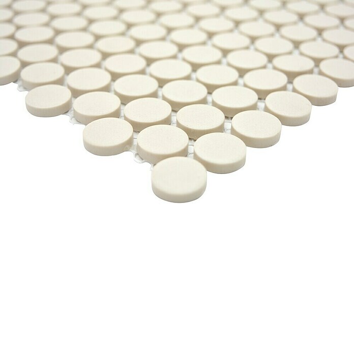 Mosaikfliese Knopf Uni CU K220 (31,5 x 29,4 cm, Beige, Matt)