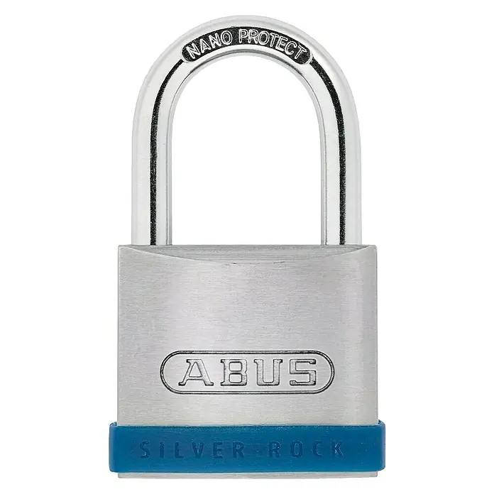 Abus Silver Rock Candado 5/45 - An x Al: 47 x 79 mm, 1 ud., Zinc fundido - Un candado ABUS Silver Rock con arco Nano Protect, que ofrece protección contra la corrosión y seguridad fiable.
