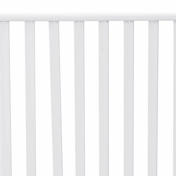 Furnicato Gartenbank - B x T x H: 51,5 x 103,5 x 90 cm, Weiß - Weißes Geländer oder Zaun mit vertikalen Lamellen und einem horizontalen oberen Riegel.