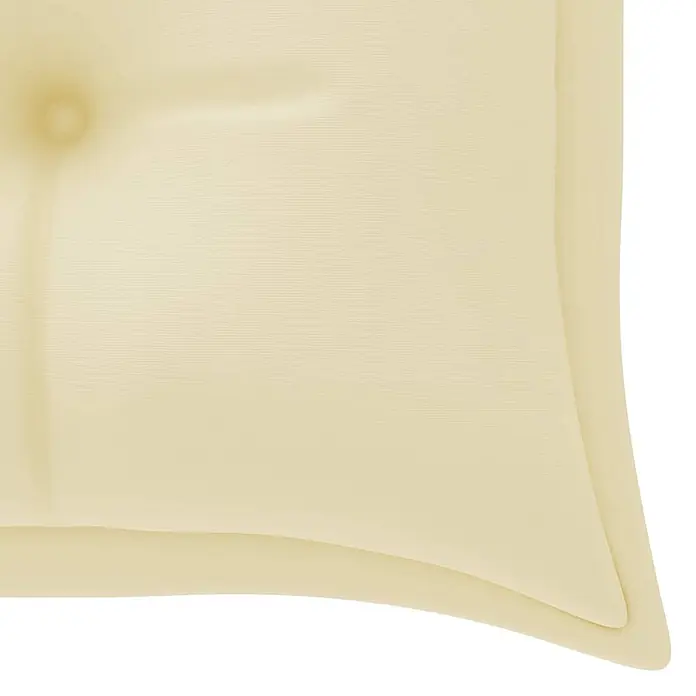 Furnicato Gartenbank - Creme - Cremefarbenes Stoffkissen mit dezenter Knopfheftung.