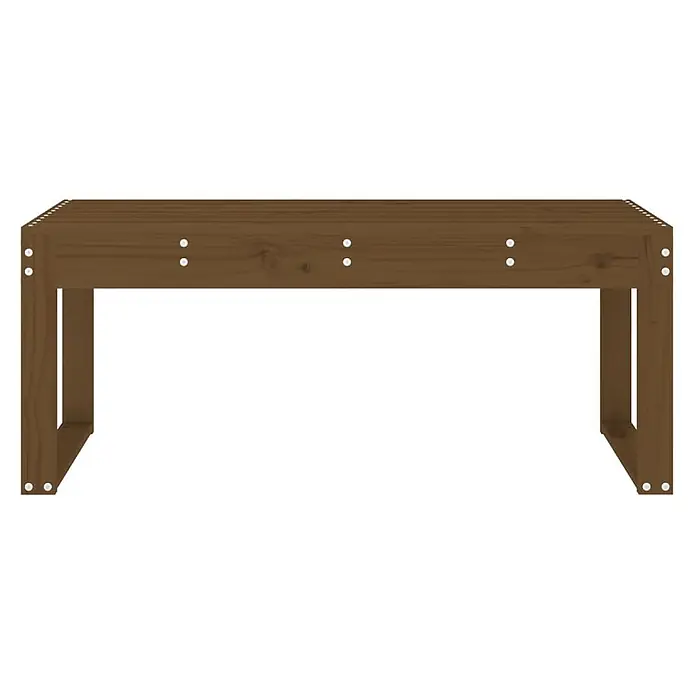 Furnicato Gartenbank Kiefernholz Honigbraun - B x T x H: 110 x 38 x 45 cm, Honigbraune Kiefer - Braune Holzbank mit Lattenrostplatte und stabilem Rahmen.
