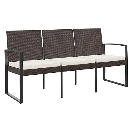 Furnicato  Gartenbank PP-Rattan Anthrazit