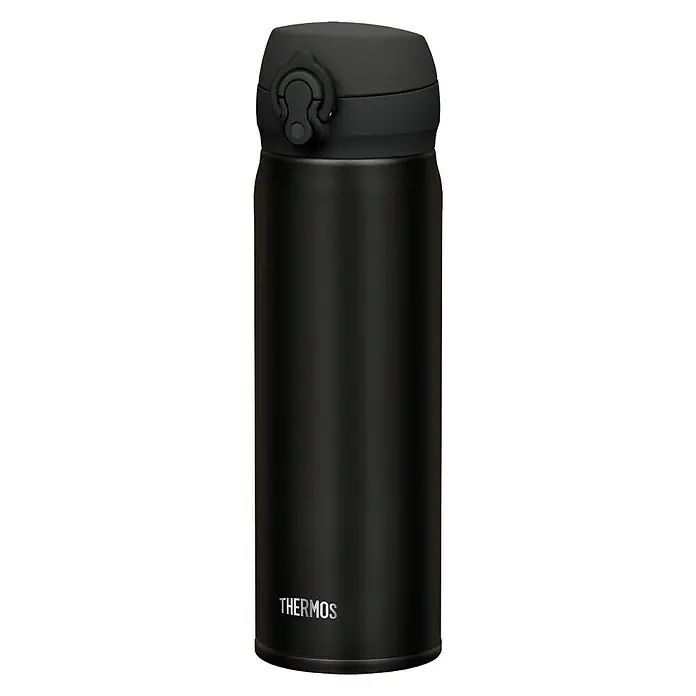 Thermos Thermo-Trinkflasche Ultralight Black - Schwarz, 0,5 l - Schwarze Thermoskanne mit mattem Finish und praktischem Verschlussmechanismus für unterwegs. Hält Getränke warm oder kalt.
