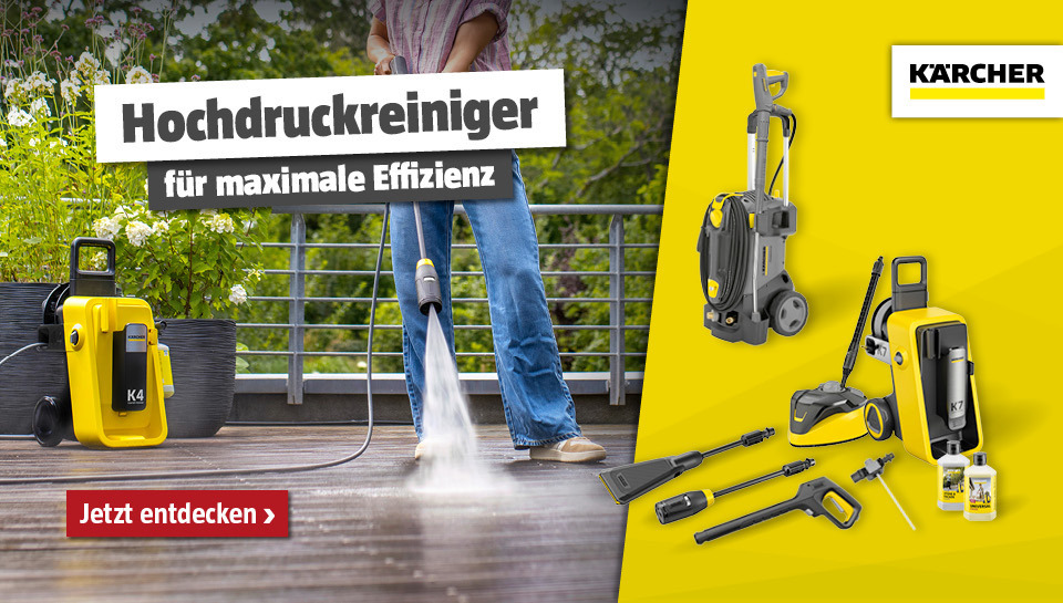 KÄRCHER Hochdruckreiniger auf der Terrasse
