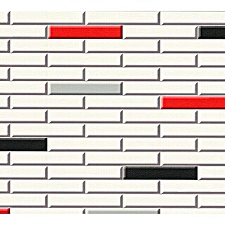 AS Creation Black & White 4 Strukturtapete Klinker (Rot/Weiß, Fliesenoptik, Reliefstruktur, 10,05 x 0,53 m)