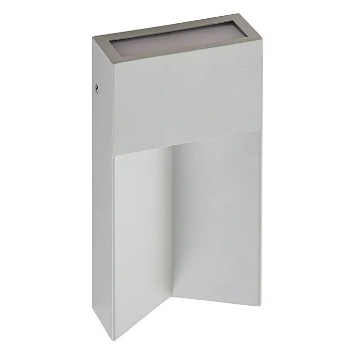 Lucande Außenwandleuchte Kaholo - alu / grau / zink, alu / grau / zink, IP44 - Hellgraue, rechteckige Metall-Wandleuchte mit transluzenter Oberseite, für Up- und Downlighting.