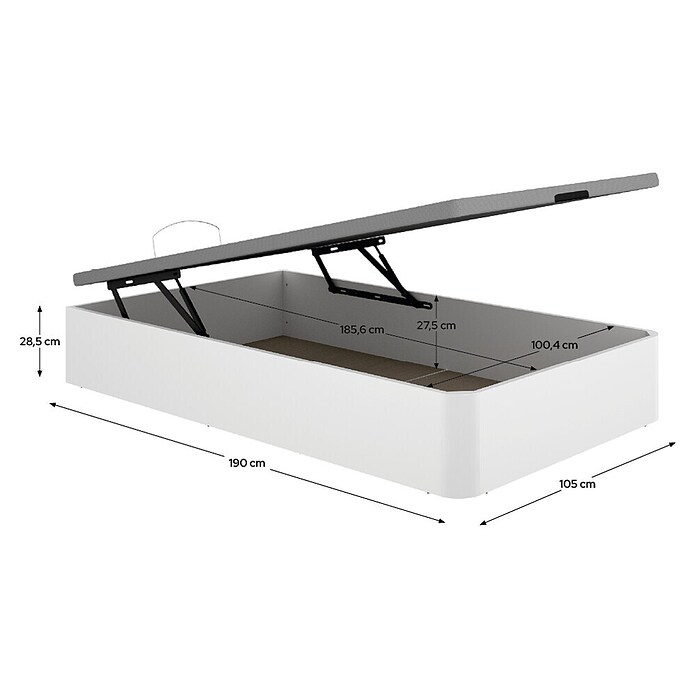 Dekit Canapé Round (190 x 105 x 32 cm, Blanco, Abatible) | BAUHAUS
