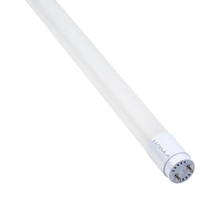 Luxula LED-Röhre - 22 W, 1.500 mm, Kaltweiß, 3.520 lm, G13 - Weiße, mattierte LED-Röhrenleuchte mit 'LUXULA'-Branding und G13-Anschlussstiften.