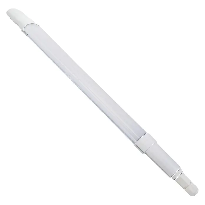 Luxula LED-Feuchtraumlichtleiste Runde LED Deckenleuchte - 9 W - Weißes zylindrisches LED-Röhrenlicht mit Anschlüssen an beiden Enden.