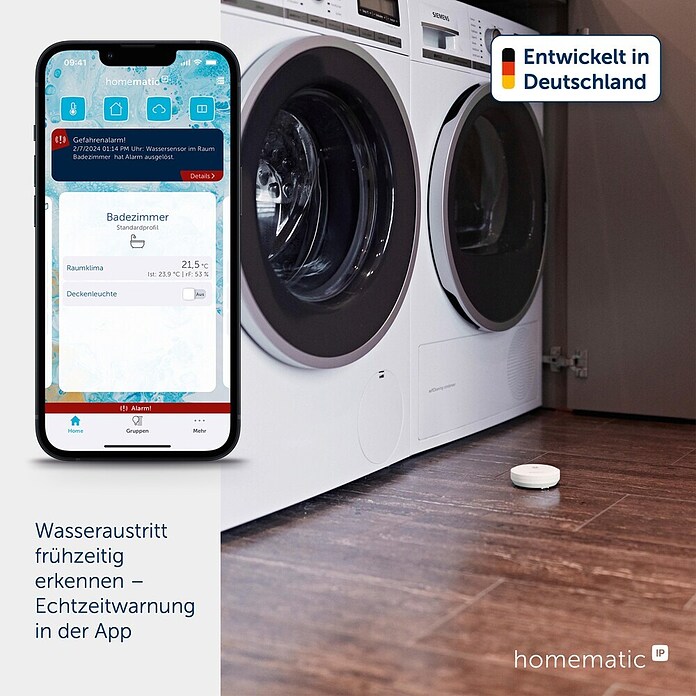 Homematic IP Wassersensor HmIP-SWD-2 (Batteriebetrieben) | BAUHAUS