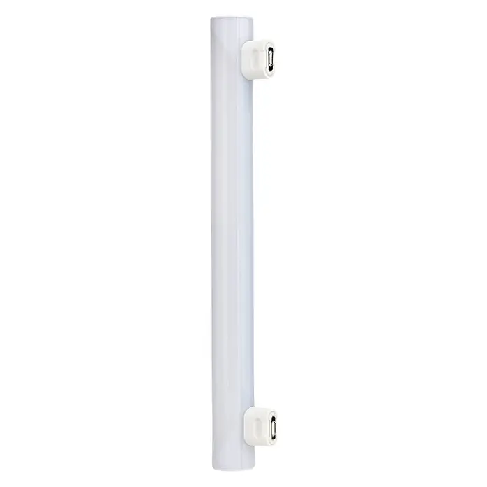 Orion Leuchten LED-Lampe - S14s, Nicht Dimmbar, Warmweiß, 500 lm, 5 W - Weiße Leuchtstoffröhre mit weißen Endkappen.