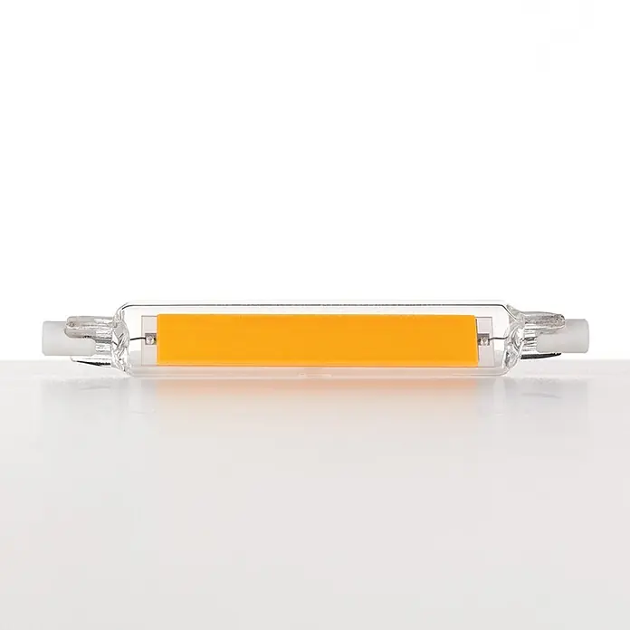 Orion Leuchten LED-Lampe - R7s, Nicht Dimmbar, Warmweiß, 1.000 lm, 10 W - Lineare R7s LED-Lampe mit klarem Glaskörper und rechteckigem gelbem LED-Chip.