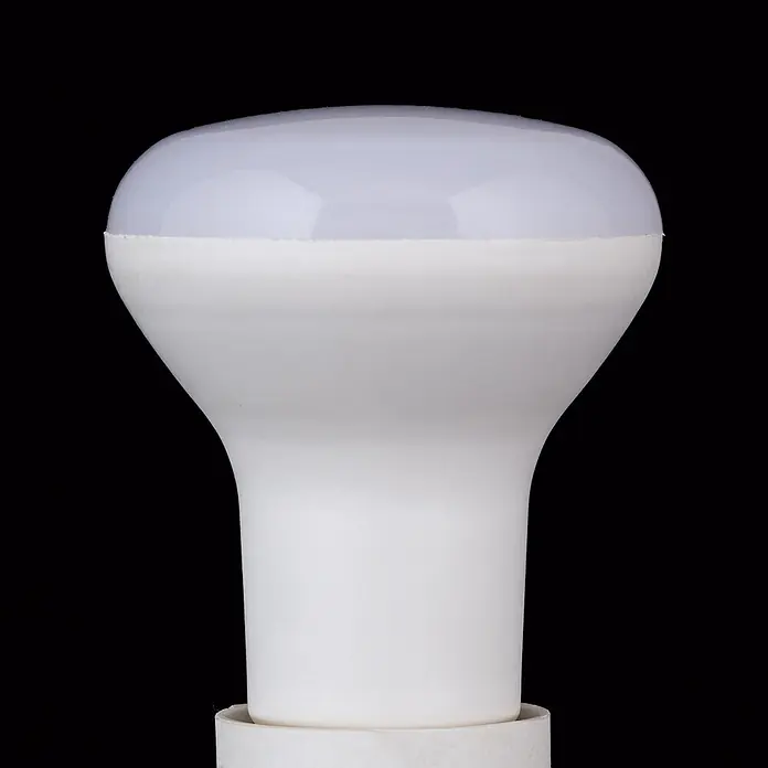 Orion Leuchten LED-Lampe - E27, Dimmbar, Warmweiß, 720 lm, 8 W - Weiße LED-Glühbirne mit abgerundeter, mattierter, durchscheinender Kappe und breitem weißen Sockel.