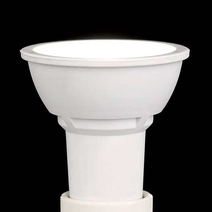Orion Leuchten LED-Lampe - GU10, Dimmbar, Warmweiß, 450 lm, 5,5 W - Weiße beleuchtete LED-Spotlampe.